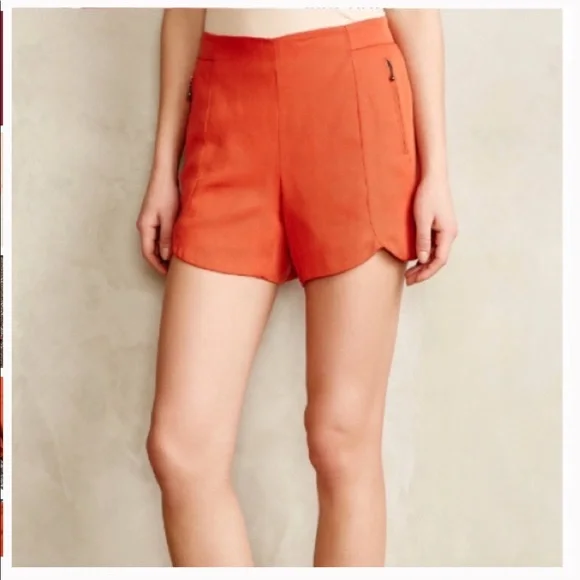 Anthropologie Tulip  Cartonnier orange shorts - Picture 4 of 9